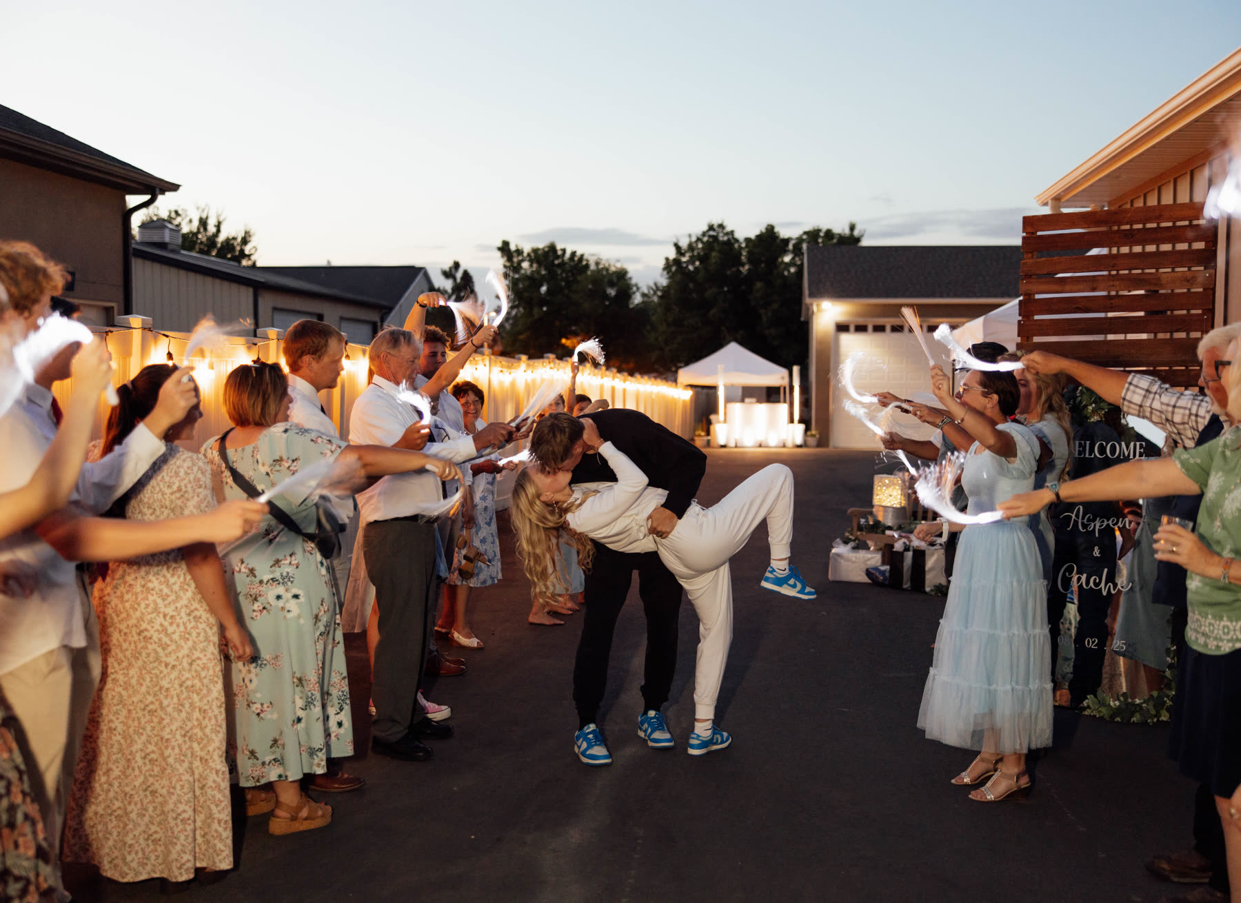 Guests cheering on the dance floor