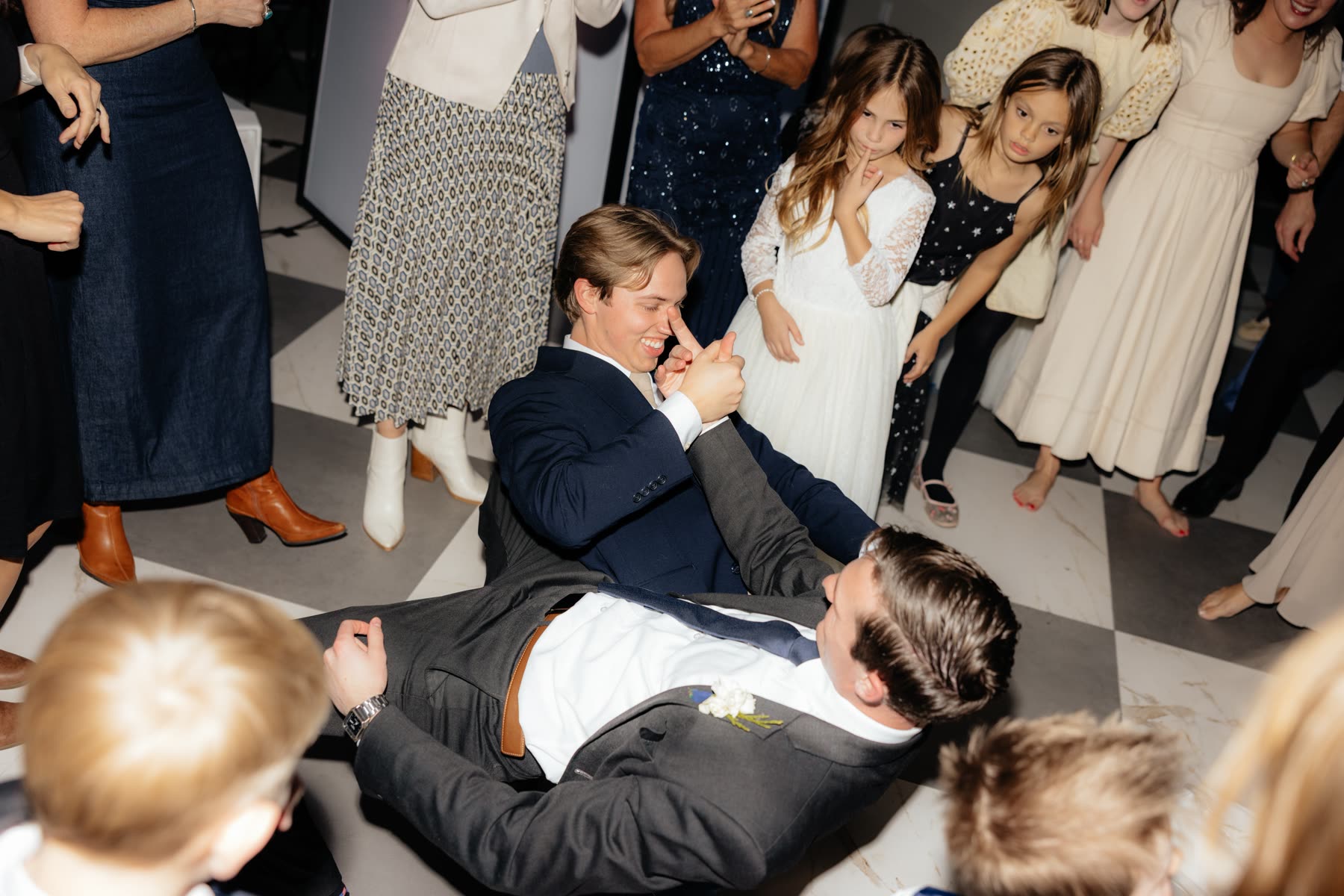 Guests dancing and celebrating