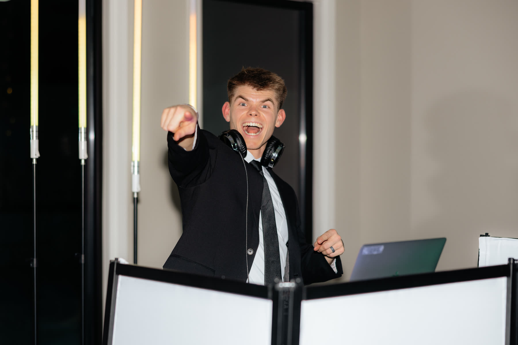Jared at the DJ booth